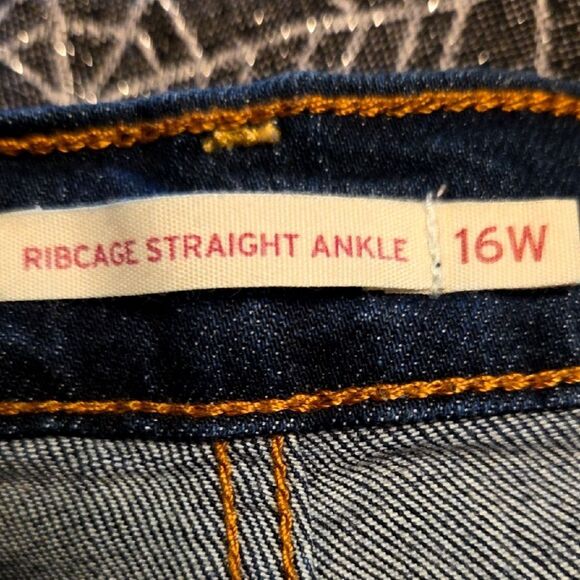 LEVI'S Ribcage Straight Ankle Womens Jeans Size 16W - Picture 6 of 8
